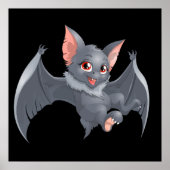 Cute animated Bat Poster (Voorkant)