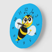 Cute animated Bee Background Grote Klok (Hoek)