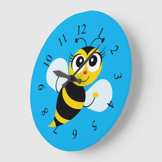 Cute animated Bee Background Grote Klok (Hoek)