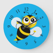 Cute animated Bee Background Grote Klok (Voorkant)