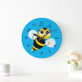 Cute animated Bee Background Grote Klok (Huis)