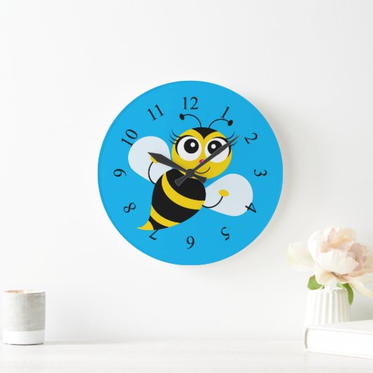 Cute animated Bee Background Grote Klok (Huis)