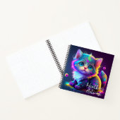Cute Animated Cat Sketchbook Notitieboek (Binnen)