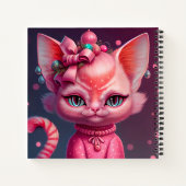 Cute Animated Cat Sketchbook Notitieboek (Achterkant)