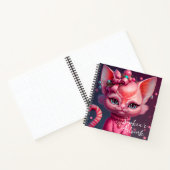 Cute Animated Cat Sketchbook Notitieboek (Binnen)