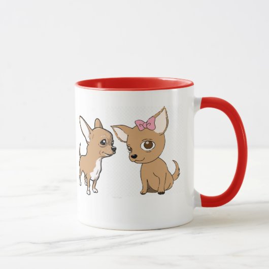Cute animated Chihuahuas background Mok (Rechts)