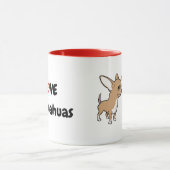 Cute animated Chihuahuas background Mok (Midden)