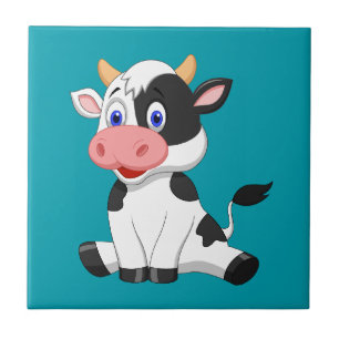 Cute animated Cow Tegeltje