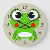 Cute animated frog grote klok (Voorkant)