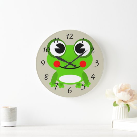 Cute animated frog grote klok (Huis)