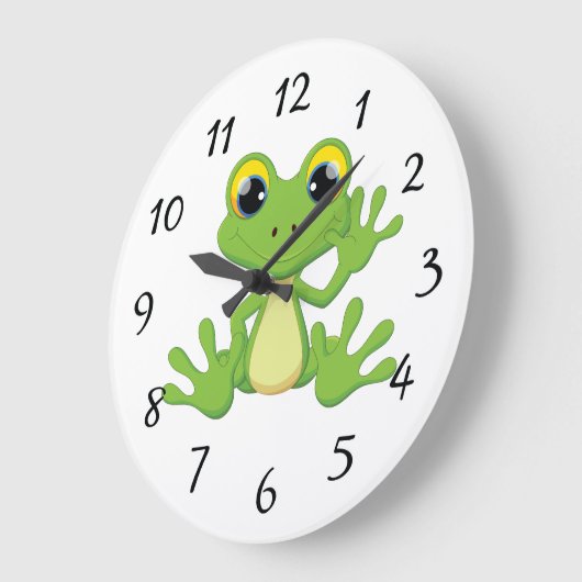 Cute animated frog grote klok (Hoek)
