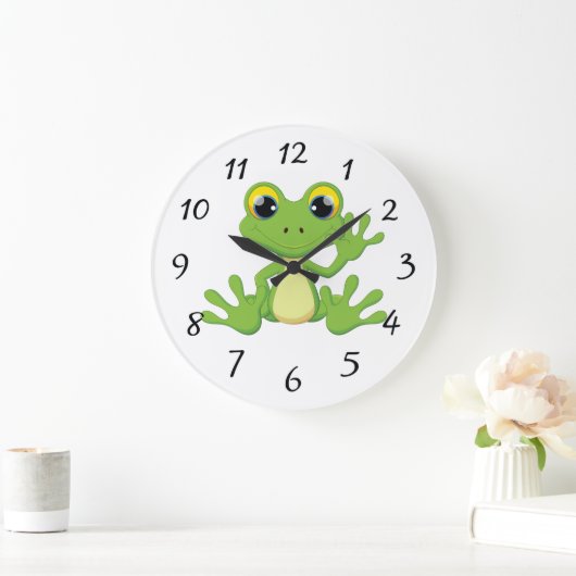 Cute animated frog grote klok (Huis)