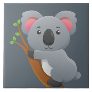 Cute animated Koala Beer Tegeltje