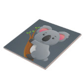 Cute animated Koala Beer Tegeltje (Zijkant)