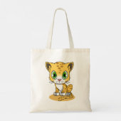 Cute Animated leopard Tote Bag (Achterkant)