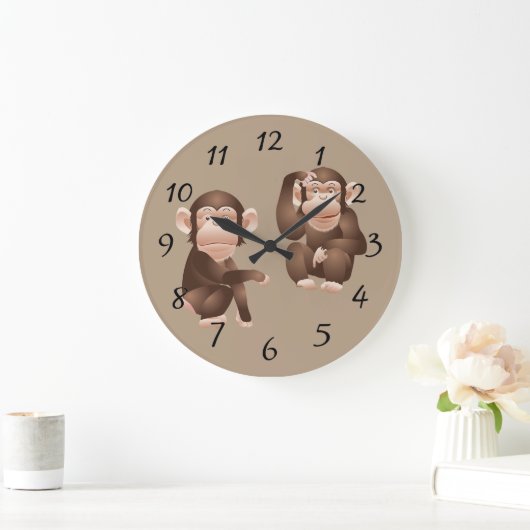 Cute animated Monkeys Grote Klok (Huis)