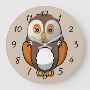 Cute animated Owl Grote Klok