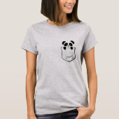 Cute animated panda beer in een zak t-shirt (Voorkant)