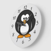Cute animated Penguin Grote Klok (Hoek)