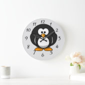 Cute animated Penguin Grote Klok (Huis)