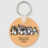 Cute animated penguins sleutelhanger (Voorkant)