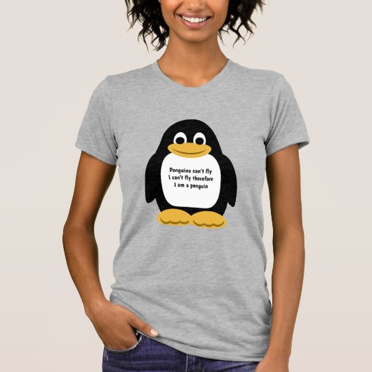 Cute animated pinguin t-shirt (Voorkant)