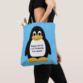 Cute animated pinguin tote bag (Dichtbij)