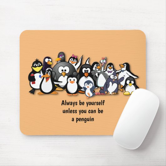 Cute animated pinguins muismat (Met muis)