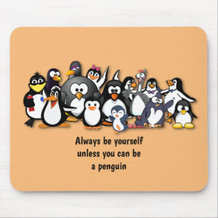 Cute animated pinguins muismat