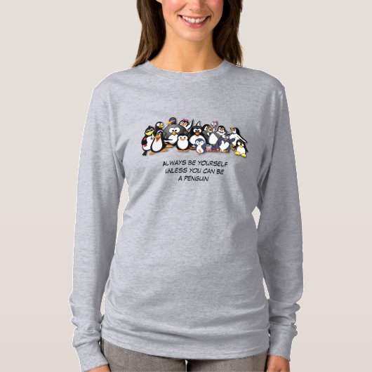 Cute animated pinguins t-shirt (Voorkant)