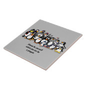 Cute animated pinguins tegeltje (Zijkant)
