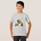 Cute animated sloths t-shirt (Voorkant volledig)
