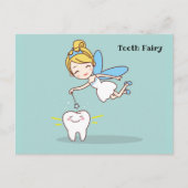 Cute animated Tooth Fairy Briefkaart (Voorkant)