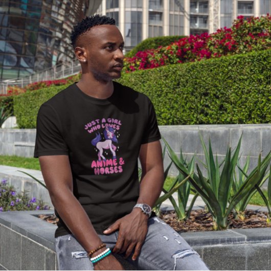 Cute Anime and Horses T-shirt