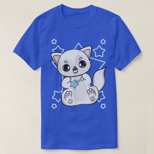 Cute Anime Arctic Fo With Magic Wand For Magicians T-shirt (Design voorkant)
