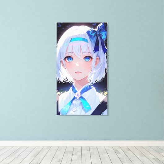 Cute Anime Art Canvas Afdruk (Insitu (Houten vloer))