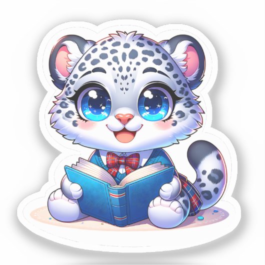 Cute Anime Big Cat Stickers Kawaii Stickers (Voorkant)