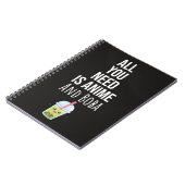 Cute Anime Boba Gifts Bubble Tea Otaku Kawaii Notitieboek (Linkerzijde)