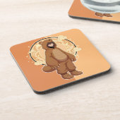 Cute Anime Boy in Bear Bier Onderzetter (Linkerzijde)