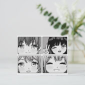 Cute Anime Briefkaart (Staand voorkant)