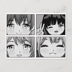 Cute Anime Briefkaart