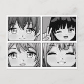 Cute Anime Briefkaart (Voorkant)