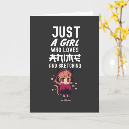 Cute Anime Cards Girls For Kids Children Kawaii Kaart (Gele Bloem)