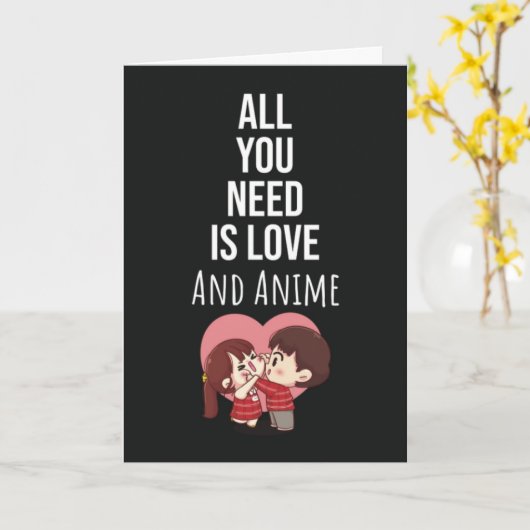 Cute Anime Cards Otaku Manga Japanese Kaiwaii Kaart (Gele Bloem)