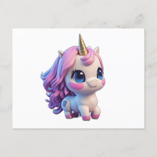 Cute Anime Cartoon Unicorn Briefkaart