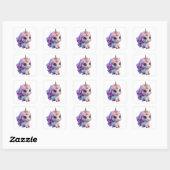 Cute Anime Cartoon Unicorn Vierkante Sticker (Vel)