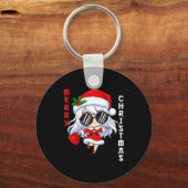 Cute Anime Christmas Pajama Outfit Funny Holiday F Sleutelhanger (Voorkant)