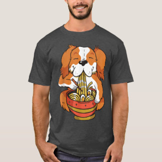 Cute Anime Dog voedt Ramen Soup met Noodles 204 T-shirt