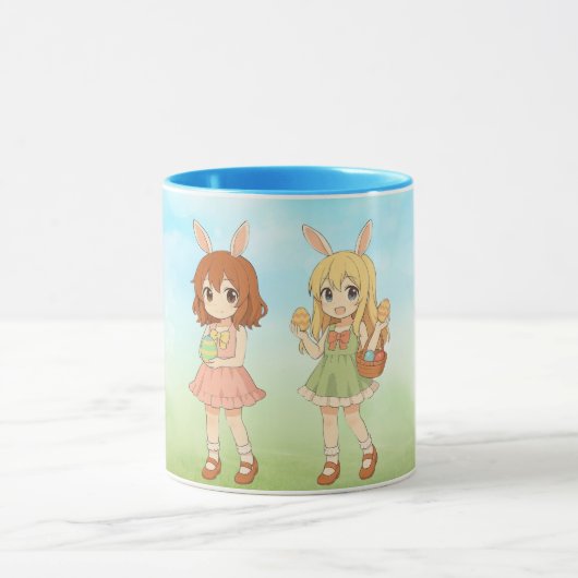 Cute anime Easter bunny girls Mok (Midden)