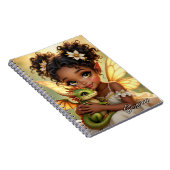 Cute Anime Fairy Girl and Chibi Dragon Notitieboek (Rechterzijde)